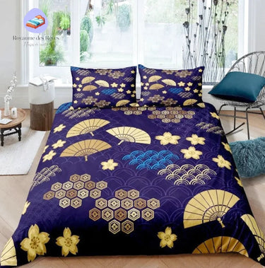 Housse de Couette Éventail Japonais